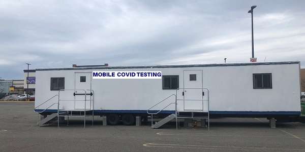 covid Mobile testing trailer hamptons ny